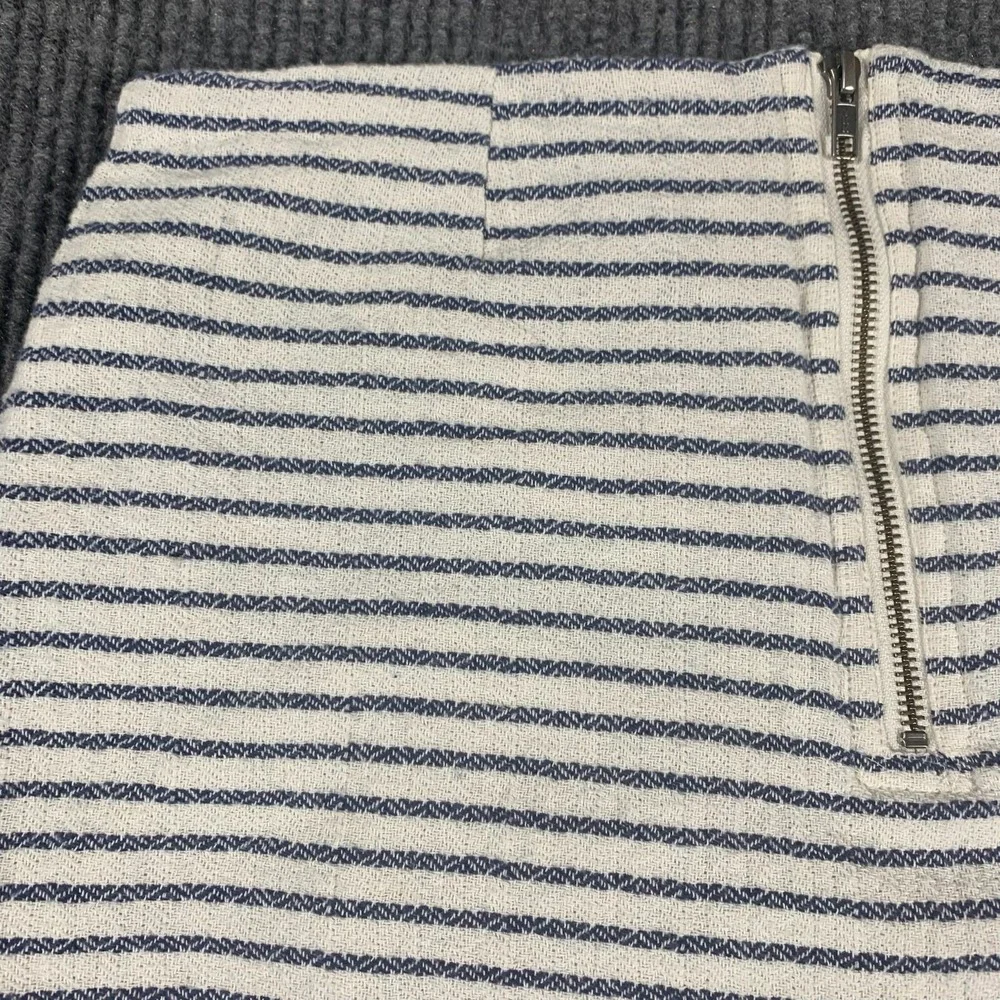 Gap Skirt Womens 10 White Striped‎ Cotton Lined Zip Up Short Beach Comfort Cute